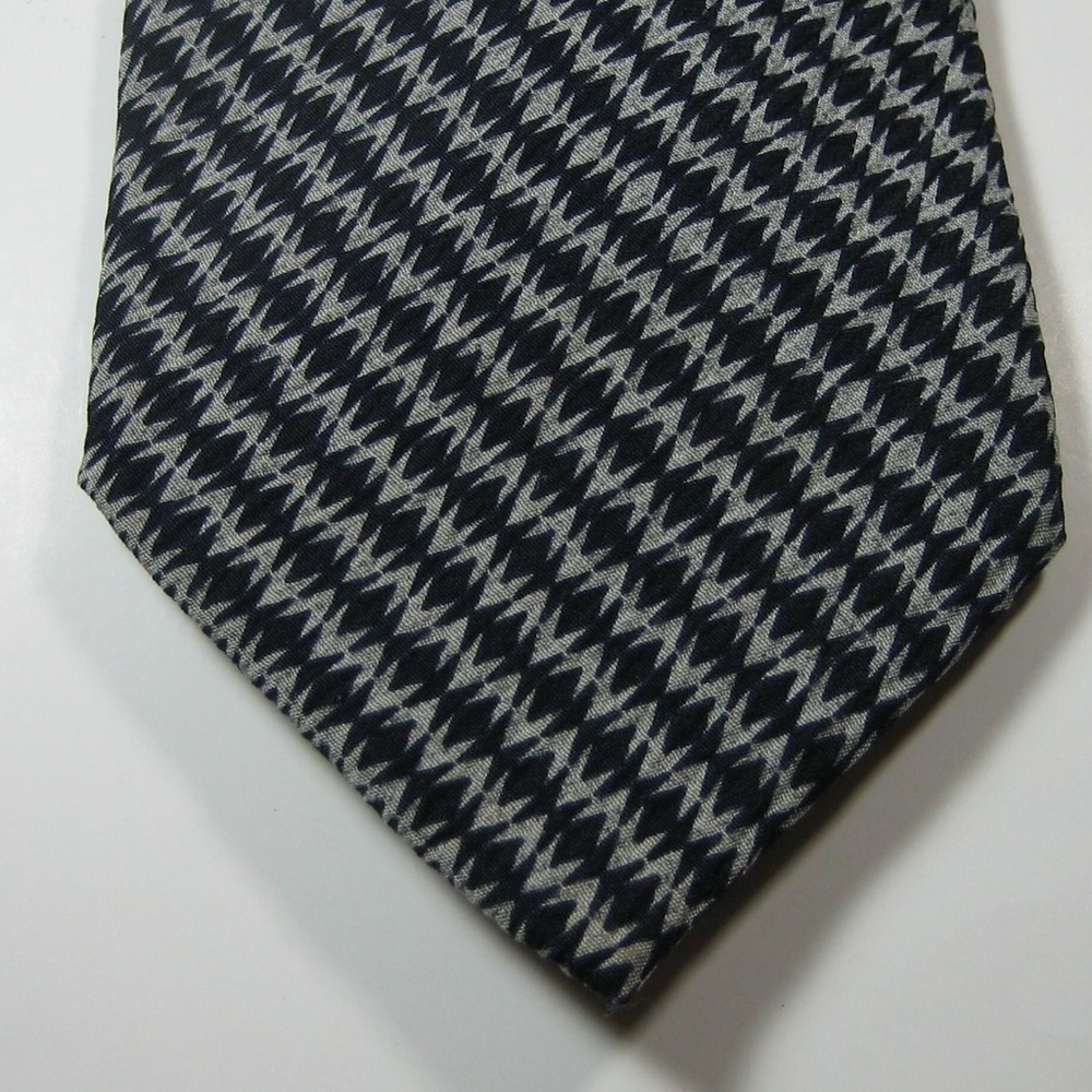 ARMANI COLLEZIONI Rich Navy Gray Houndstooth ITALY